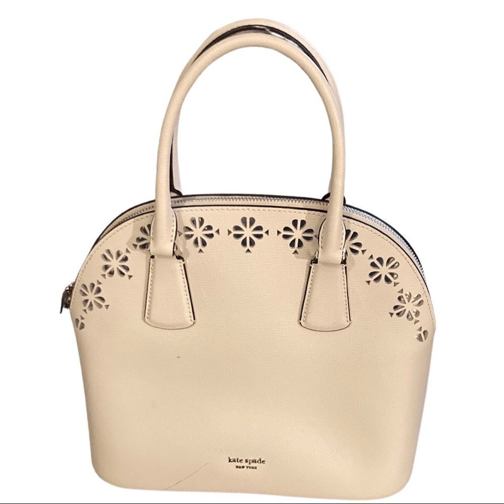 Kate Spade White Perforated Sylvia Satchel